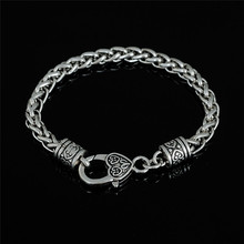 Teamer Brand 6mm Antique Silver Color Metal Wheat Chain Bracelet Chain With Large Clasp Lobster 10 Pcs/lot 2024 - buy cheap
