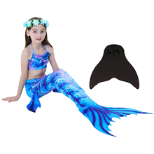 Mermaid Tail Swimming 3pcs/Set Children Toddler Swim Suits Kids Swimsuit Summer Party Mermaid Swimwear Cosplay Costume for Girls 2024 - buy cheap