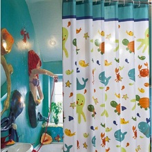 1 PC 180*180cm Cartoon Sea World Shower Curtains Polyester Fibre Thicker Bath Curtain Waterproof Bathroom Curtain YL22 2024 - buy cheap