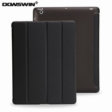 DOWSWIN caso para o ipad 2 3 4 couro pu moda magnética 4-fold wake caso smart cover tpu pode ver logo suave para o ipad 2/3/4 casos 2024 - compre barato