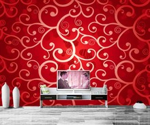 Custom papel de parede. Red Texture Tracery wallpapers,living room tv sofa wall bedroom restaurant  waterproof wallpaper 2024 - buy cheap