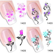 Addfavor 2pcs Nail Sticker Decal Water Transfer Fingernail Foil Leopard Flower Nail Art Stickers Decoration Manicure Tools 2024 - buy cheap