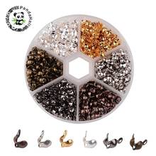 1 Box Iron Bead Tips, Nickel Free, Mixed Color, 8x4mm, Hole: 1.5mm; 3mm inner diameter; about 700pcs/box 2024 - buy cheap