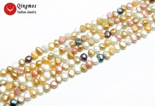 Perlas de agua dulce naturales barrocas multicolor, pequeñas, 6-7mm, hebra de 14 ''-los737, venta al por mayor/al por menor, envío gratis 2024 - compra barato