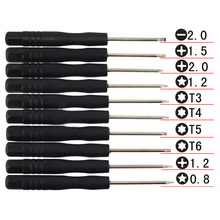 10 in 1 Magnetic Screwdrivers Set with Phillips 1.2 1.5 2.0 Torx T3 T4 T5 T6 5 Point Star 0.8 1.2 for iPhone Samsung iPad PC 2024 - buy cheap
