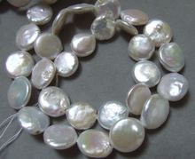 12-13MM white Coin Freshwater Pearls necklace 17" 2024 - buy cheap