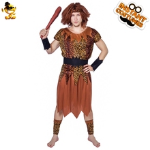 Adult Mens Cosplay Caveman Costume Fancy Dress Prehistoric Jungle Outfits Halloween Party Male Dress Up Cave Men Costumes 2024 - buy cheap