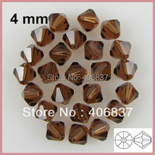 Free Shipping! 720pcs/Lot, AAA Chinese Top Quality 4mm Smoked Topaz Crystal Bicone Beads 2024 - buy cheap