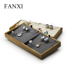 FANXI Jewelry Display Solid Wood Jewelry Tray Necklace Bracelet Ring Display Tray Stand Jewelry Organizer Tray for Showcase 2024 - buy cheap