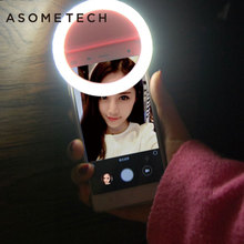 Universal LED Selfie Photography Flash Light Up Luminous Lamp Night Ring Clip Beauty Fill Light Case For iPhone 8 X 7 6 6S Plus 2024 - buy cheap
