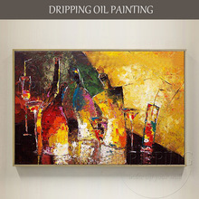 Pintura a óleo sobre tela, pintura moderna abstrata à mão 2024 - compre barato