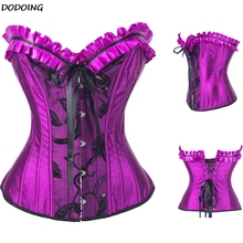 Free Shipping Slimming Lingerie Purple Women and Ladies Casual Corset and Bustier Top  Underwear Dress Plus Size S-6XL 2024 - buy cheap