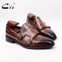 cie double monk straps brown patina loafer full grain leather bespoke handmade men's slip-on Shoe No.Loafer 153 Free Shipping 2024 - buy cheap