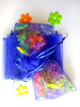 Bolsas de Organza de Navidad, bolsa azul real con cordón para comida/joyería/dulces, regalo, bolsas pequeñas, 30x40cm, 100 unids/lote 2024 - compra barato
