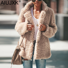 AIUJXK Aututumn Winter Fuzzy Cardigan Women Fashion 2019 Long Sleeve Warm Coat Female Plus Size 5xl Sweater Oversized Jacket 2024 - buy cheap