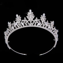 Diademas y coronas de estilo HADIYANA para mujer, accesorios para el cabello, diseño geométrico, elegante, circón, Corona Princesa, boda, BC3582 2024 - compra barato