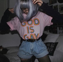 Kuacuayu hjn god is camiseta com estampa gay, camiseta de verão unissex de manga curta camiseta engraçada 2024 - compre barato