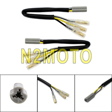 2pcs Turn Signal Light Wire Adapter 8.5" Indicator Wiring Plug Connectors for YAMAHA YZF R6 R6S R1 FZ6R FZ6 FZ-09 2002-2014 2024 - buy cheap