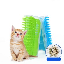 Grooming Tool Hair Removal Brush Comb For Cats Hair Shedding Trimming Dog Cat Massage Device Pet Cat Self Groomer With Catnip 2024 - buy cheap