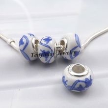 Moda Charme Europeu Beads Big Hole Contas de cerâmica Para DIY 50 LB802 pçs/lote Atacado 2024 - compre barato