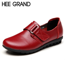 HEE GRAND Genuine Leather Loafers Slip On Creepers 2017 Casual Platform Shoes Woman Flats Autumn Winter Moccasin XWD4584 2024 - buy cheap