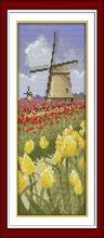 Dutch Big Pinwheel Scenery Cross Stitch 11CT Printed 14CT Handmade Cross Stitch Set Cross-stitch Kit Embroidery Needlework 2024 - buy cheap