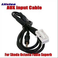Liislee Original Plugs To AUX Adapter 3.5mm Connector For Skoda Octavia Fabia Superb Car Audio Media Cable Data Music Wire 2024 - buy cheap