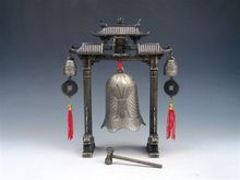 Conjunto de estatuillas artesanales FENG SHUI chino, decoración del hogar con arco de Metal, carpa, pez, dragón, campana 2024 - compra barato