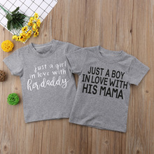 Shirerty Cotton Mama Daddy Baby Shirt Funny Letters Infant Kids Baby Girl Boy Tops T-shirt Blouse Tee Clothes 0-10Y 2024 - buy cheap