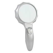 Portable 4X Zooming Handheld Illuminated Magnifier Pocket Magnifying Glass Jewelry Loupe Optical Lens Tool with 6 LED Lights 2024 - buy cheap