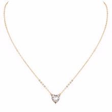 Women AAA CZ ZIRCON crystal small heart pendant short necklaces Rhinestone choker necklace gold silver color jewelry #270497 2024 - buy cheap