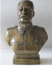 Copper Brass CHINESE crafts decoration Asian 12"Western Art Bronze Copper sculpture Joseph Stalin Bust statue 2024 - buy cheap