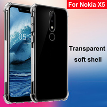 Lujosa funda blanda transparente a prueba de golpes para Nokia X5, funda trasera de silicona de 5,86 pulgadas para Nokia X 5 NokiaX5 2024 - compra barato