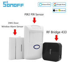 Sonoff-Convertidor de señal inalámbrica RF Bridge 433MHZ, Sensor PIR 2/DW1, para puerta y ventana, Kits de seguridad para el hogar inteligente 2024 - compra barato
