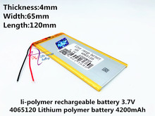 Polymer battery 4200 mah 3.7V 4065120 smart home MP3 speakers Li-ion battery for dvr,GPS,mp3,mp4,cell phone,speak 2024 - buy cheap