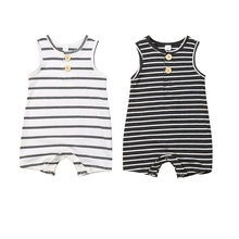 0-24 Infant Baby Boy Girl Striped Romper Clothes Sleeveless Striped Rompers Summer Outfit 2024 - buy cheap