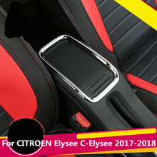 Armrest box decoration bright frame Interior decoration Auto Accessories For CITROEN Elysee C-Elysee 2017-2018 2024 - buy cheap