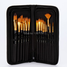15pcs nylon hair wooden handle acrylic oil painting brush set watercolor paint brushes 2024 - buy cheap