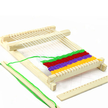 New Traditional Wooden Knitting Weaving Toy Loom With Accessories Children Craft Box 2024 - buy cheap