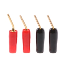 4 Pcs Wire Pin Terminal Plug Banana Plugs Speaker Screw Lock Cable Connectors 2024 - buy cheap