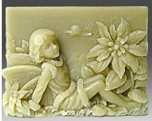 Fairy and Peony 0566 Craft Art Silicone Soap mold Craft Molds DIY 2024 - buy cheap