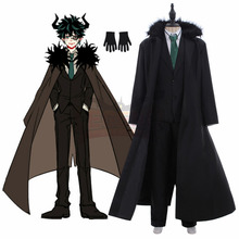 Anime meu herói academia boku nenhum herói akademia izuku midoriya cosplay traje fanart preto ternos halloween cosplay traje 2024 - compre barato