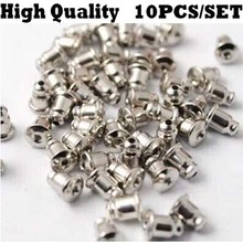 New arrival 10pcs/Set Silver Plated Earring Backs Stoppers Ear Post Nut 11x6mm Jewelry Accessories bullet plastic ear plugging 2024 - buy cheap