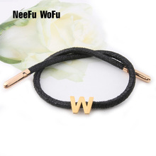 NeeFuWoFu 26 letter Bracelets Stainless Steel Gold de Madera Pulseira Estrela de Cinco Pontas Wooden Bracelet Perles 2024 - buy cheap