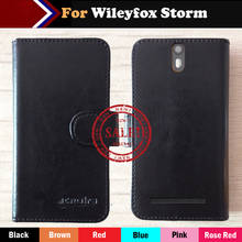 Hot!! 2017 Wileyfox Storm Case Factory Price 6 Colors Leather Exclusive For Wileyfox Storm Multi-Function Cover Phone +Tracking 2024 - buy cheap