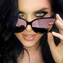 Женские зеркальные солнцезащитные очки Cat Eye, стильные трендовые солнцезащитные очки кошачий глаз, для лета, 2018 2024 - купить недорого