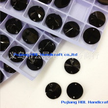 14mm 144pcs Black Satellite Black Glass Sew-On Stones Garment Bags Shoes Accessaries 2024 - buy cheap