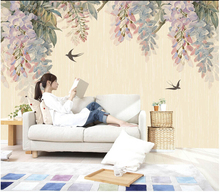 The custom 3D murals, 3D Retro European style hanging vine papel de parede,living room sofa TV wall bedroom wall paper 2024 - buy cheap