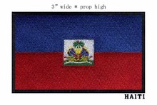 Haiti 3 "Широкая вышивка флаг патч для армии значок/швейные принадлежности/маленькое высокое дерево внутри 2024 - купить недорого