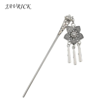 2018 New Retro Hairpin Chinese Hair Stick Vintage Tassel Floral Headwear Antique 2024 - compre barato